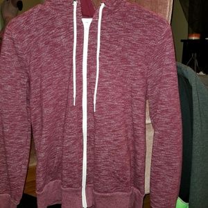 maroon zipup jacket
